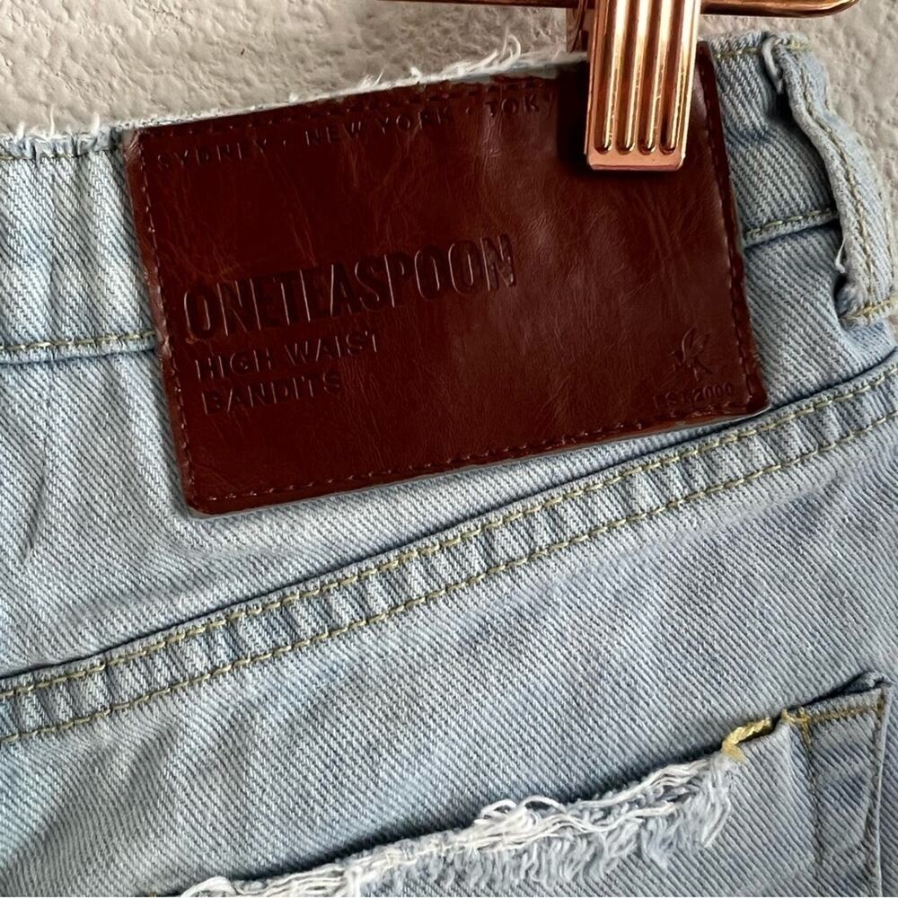 One Teaspoon Shorts High Waisted Bandits Shorts 23 - Picture 3 of 5